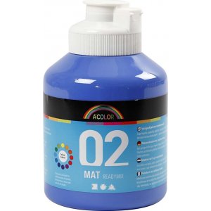 Schulfarbe - Acryl - Blau - Matt - 500 ml Schulfarbe - Acryl - Blau - Matt - 500 ml