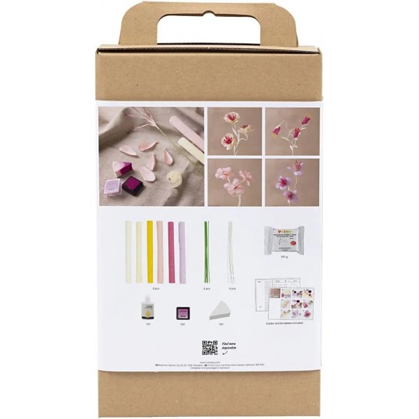 DIY Kit Krepppapier, Pastellfarben, Blume