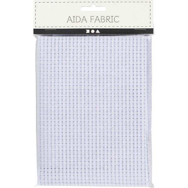 Aida-Stickstoff - wei - 50 x 50 cm, 24 Quadrate pro 10 cm