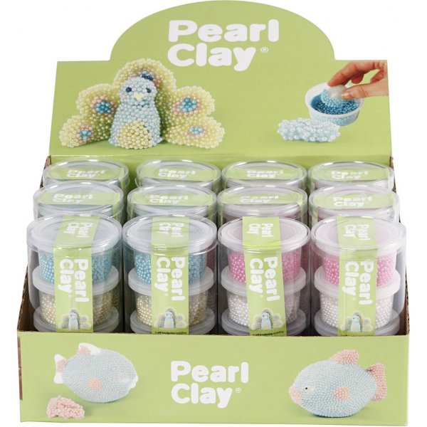 Pearl Clay - gemischte Farben - 12 Stk