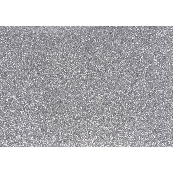 Bgelstoff - Silber - Glitzer - A5