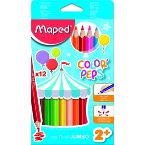 Farbstiftset - Maped - Color' peps 12 Jumbo-Bleistifte Farbstiftset - Maped - Color' peps 12 Jumbo-Bleistifte
