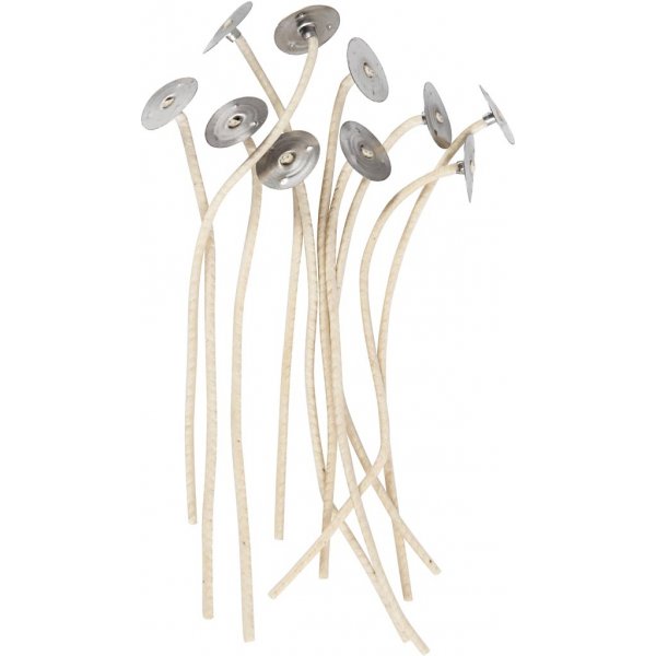 Gewachste Dochte - 10 Stück Gewachste Dochte - 10 Stück