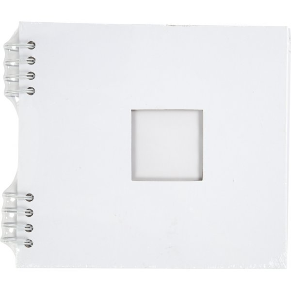 Scrapbook mit Spirale - wei - 20 x 20 cm
