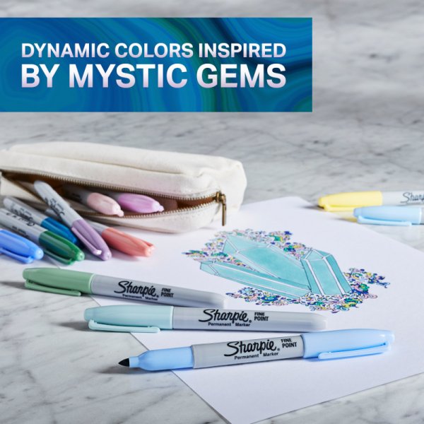 Faserstift-Set Sharpie - Permanentmarker Mystic Gems - Fein