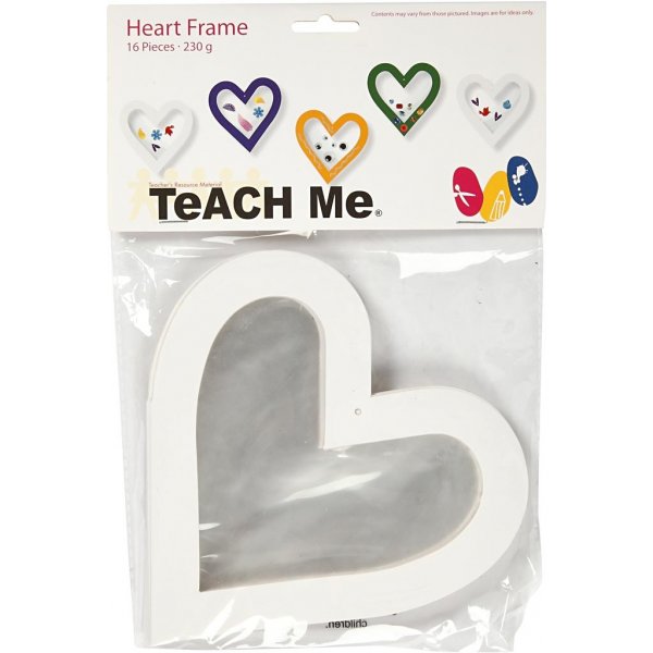 Teach Me Herzrahmen - wei - 16 Stck