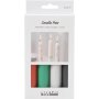 Leuchtstifte - Schwarz, Grn, Hellgrau, Rot - 4 x 30 ml