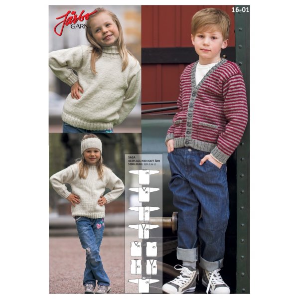 Strickmuster - Basic-Kleidungsstck mit eingesetzten rmeln fr Kinder