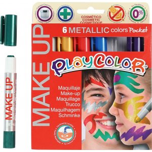 Playcolor Make-up - gemischte Farben - Metallic - 6 x 5 g Playcolor Make-up - gemischte Farben - Metallic - 6 x 5 g