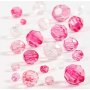 Harmony facettierte Kunststoffperlen - gemischt - rosa - 45 g
