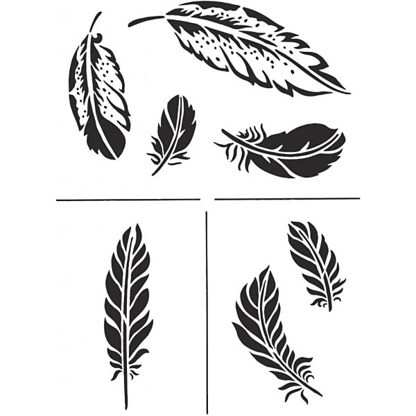 Schablone - Feder - A4 Schablone - Feder - A4