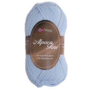 Wikingergarn Alpaka Fein 50g - Hellblau (624) Wikingergarn Alpaka Fein 50g - Hellblau (624)