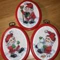 Kundenbild Stickset Gemälde - Weihnachtsmann im Schnee