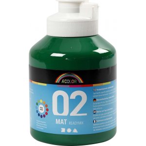 Schulfarbe - Acryl - dunkelgrün - matt - 500 ml Schulfarbe - Acryl - dunkelgrün - matt - 500 ml