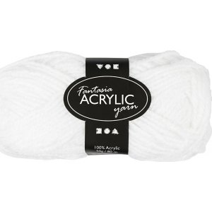 Fantasia Acrylgarn - weiß - 50 g Fantasia Acrylgarn - weiß - 50 g