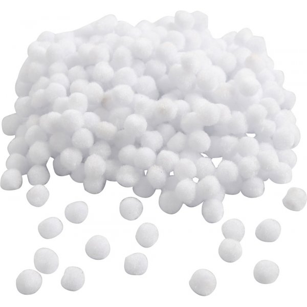 Pompons - wei - 450 Stk