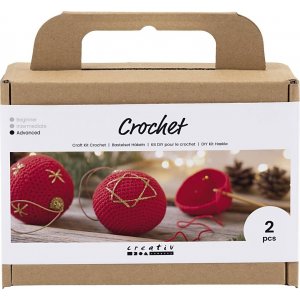 DIY Kit Häkeln - rot - Christbaumkugeln DIY Kit Häkeln - rot - Christbaumkugeln