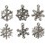 Charms - Schneeflocken - Antiksilber - 18 Stk Charms - Schneeflocken - Antiksilber - 18 Stk