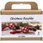 DIY Kit Christbaumkugeln - Weihnachten rot - Makramee