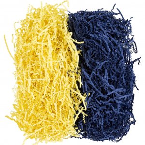 Papierstreifen 25-30 cm x 3 mm Dunkelblau/Gelb 2 x 50 g