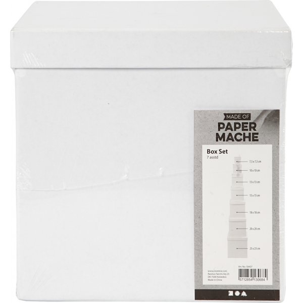 Boxen - wei - quadratisch - 7 Stk