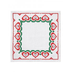 Stickset Stoff - Herzen im Quadrat Stickset Stoff - Herzen im Quadrat
