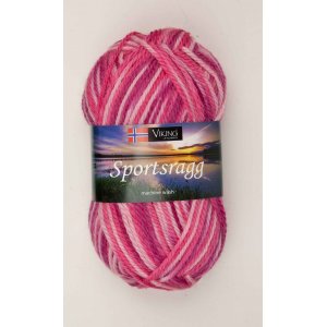 Wikingergarn Sportlappen 50g - Multi Pink (564) SR Wikingergarn Sportlappen 50g - Multi Pink (564) SR