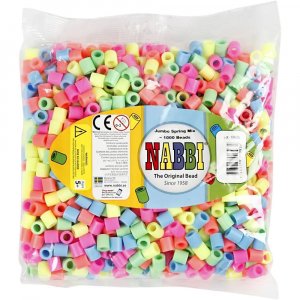 NABBI Röhrenperlen Jumbo 1000 Stück - Pastellfarben NABBI Röhrenperlen Jumbo 1000 Stück - Pastellfarben