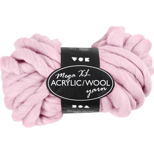 XL-Acrylgarn mit Wolle - 300 g - Rosa