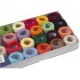 Mercerisiertes Baumwollgarn - gemischte Farben - 24 x 20 g