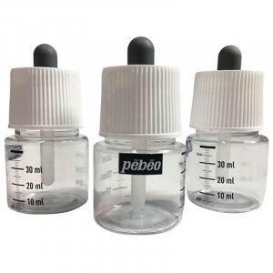Plastikflasche - Pebeo - Set mit 3 x 45 ml leeren Plastikflaschen Plastikflasche - Pebeo - Set mit 3 x 45 ml leeren Plastikflaschen