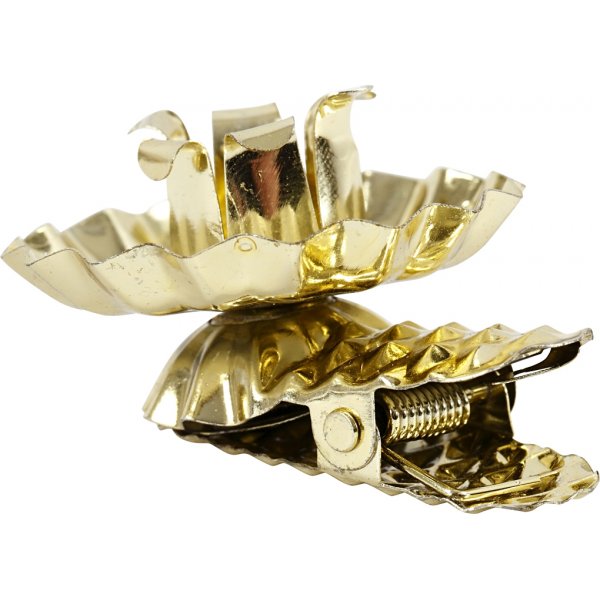 Lichtclips - vergoldet - 40 mm - 8 Stk