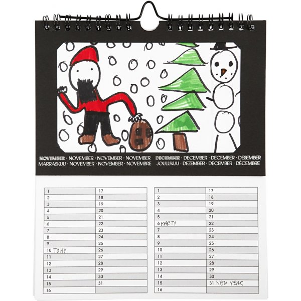 Ewiger Kalender - 19 x 23 cm - 6-tlg