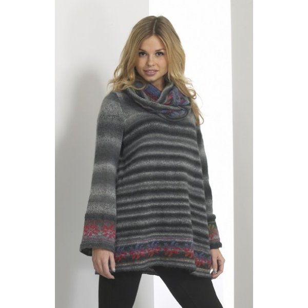 Strickmuster - Tunika und Halswrmer mit Musterbordre