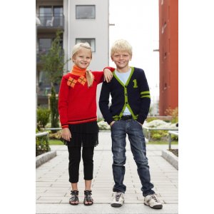 Strickanleitung - Muster gestrickter Pullover und Strickjacke (Jungen und Mädchen) Strickanleitung - Muster gestrickter Pullover und Strickjacke (Jungen und Mädchen)