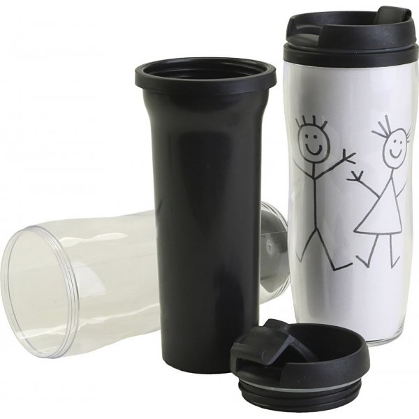 Thermosbecher mit Deckel, 12 Stk