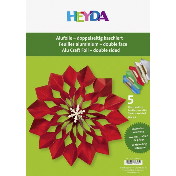 Aluminiumfolie A4 - 5 Farben