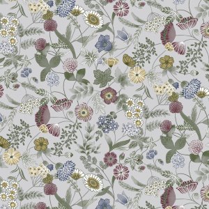 Wachstuch PVC Hilda - Grau/Multi Wachstuch PVC Hilda - Grau/Multi