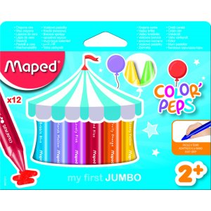 Kreidepinsel - Maped - Color'Peps 12 Wachsmalstifte Maxi Kreidepinsel - Maped - Color'Peps 12 Wachsmalstifte Maxi
