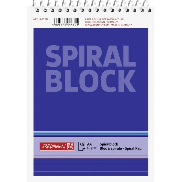 Spiralnotizbuch - A6 (50 Seiten)