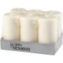 Blocklicht - gebrochenes Wei - 50 mm - 6 Stk