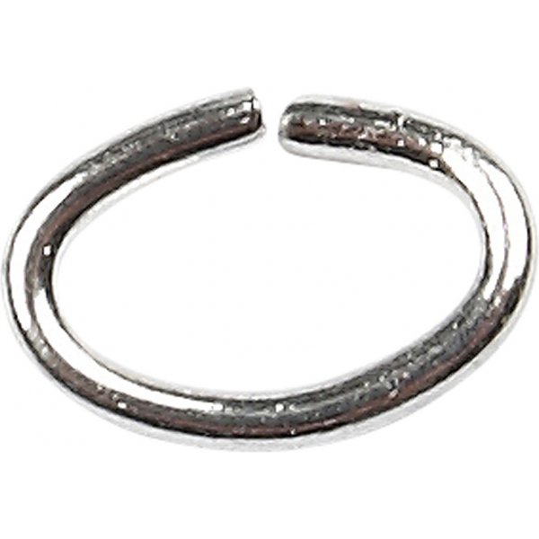 Ovale Ringe - versilbert - 50 Stk