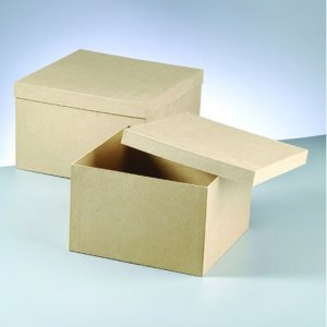 Box Jumbo-Set 33x33x20,5 / 29x29x18,5cm - 2 Teile quadratisch Box Jumbo-Set 33x33x20,5 / 29x29x18,5cm - 2 Teile quadratisch