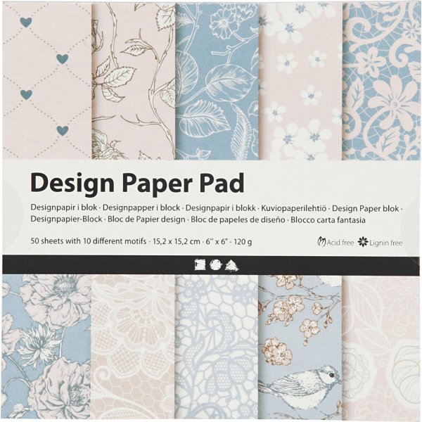 Designpapier - Rosa - 50 Blatt