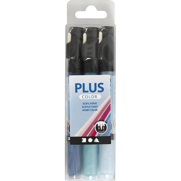 Plus Color Marker - Himmelblau - Marineblau - Trkis - 3 Stk