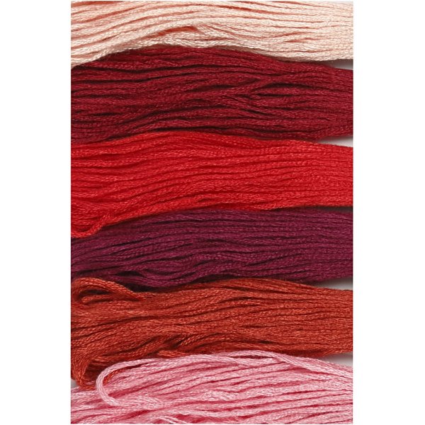 Harmony-Stickgarn - rote Harmonie - 6 Bndel