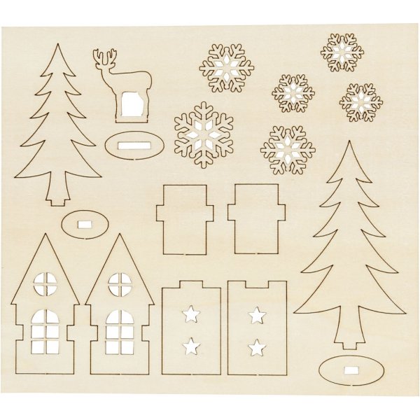 Holzfiguren zum Selbermachen - H�user - Holz - Hirsche