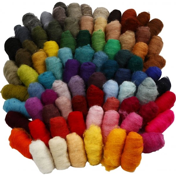 Kardierte Wolle - 86 x 10 g