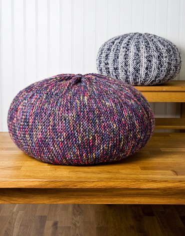 Strickmuster - Krausstich-Poufs Strickmuster - Krausstich-Poufs