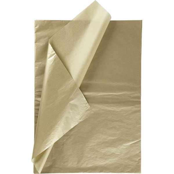 Seidenpapier - Gold - 50 x 70 cm - 14 g - 6 Blatt